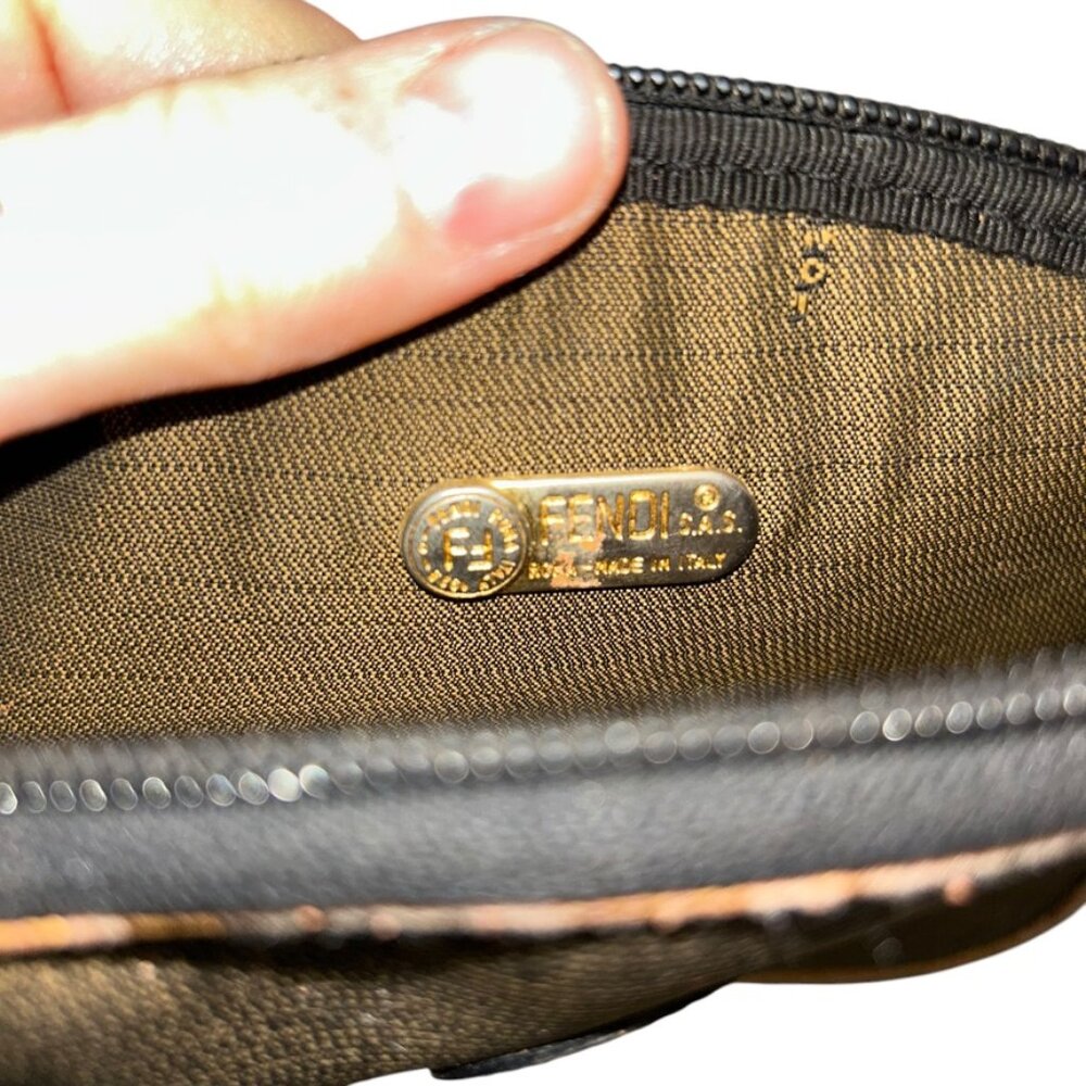 Fendi Italy brown leather Vintage cross body clutch bag - Picture 2 of 7